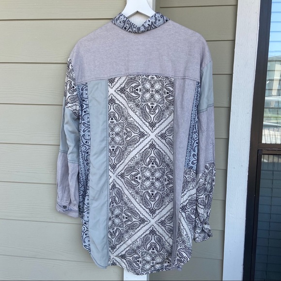 Free People•Paisley Printed Button Town Tunic - Picture 3 of 9